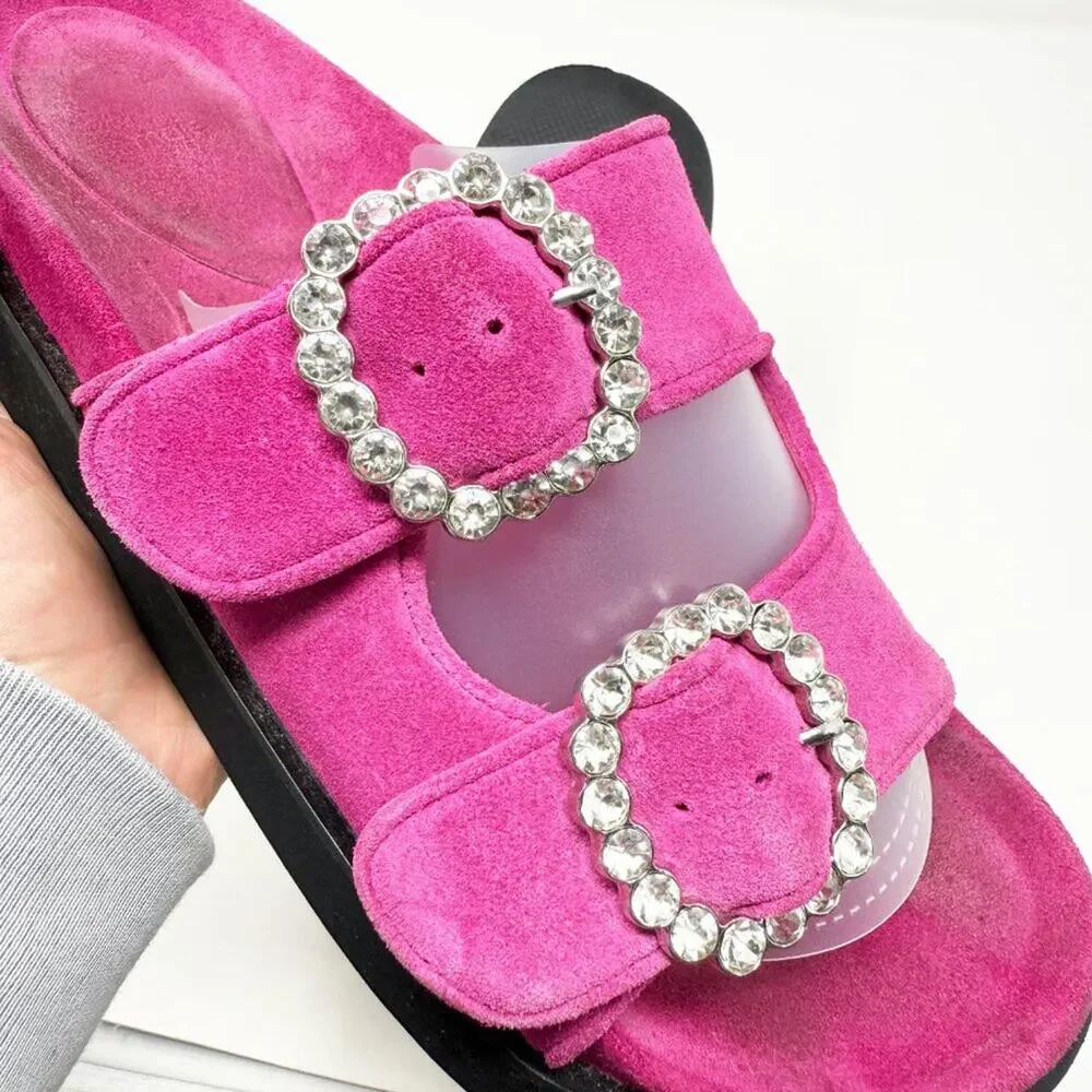 Maje pink suede
